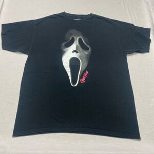 Ghostface Scream Horror Movie Graphic T-Shirt Black Size XL